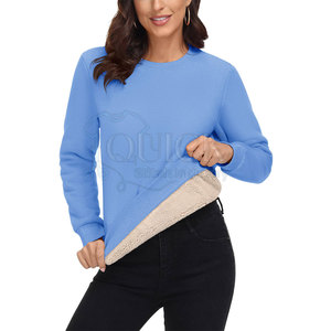 OEM ODM invierno mujer Sherpa polar sudadera tela antiarrugas logotipo personalizado posición frontal personalizable tamaños y colores - Product Image 3