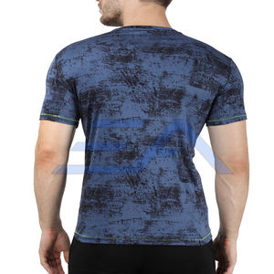T-shirt de sport pour homme confortable, 100% coton, respirant, séchage rapide, coupe ample, design unique, applicable à l'été, faible MOQ - Product Image 4