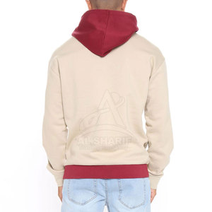 Vente directe usine – Nouveaux sweats à capuche décontractés pour hommes, motif uni, en molleton de coton/polyester, pour l'extérieur, teinture unie - Product Image 4