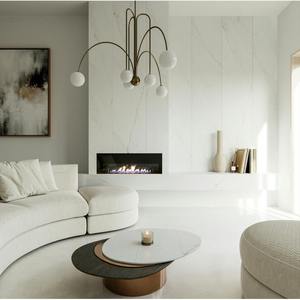 Ethereal Glow Gv2, Composición de Cristal de Cuarzo Premium, Diseño Moderno, Duradero, Resistente al Agua, Losa Grande para Paredes de Cocina - Product Image 3