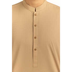 Basic Beige Cotton <b>Men's</b> Summer <b>Kurta</b> KR-STY25-075 Regular Fit <b>for</b> Festivals Ethnic Wear Pakistani <b>Indian</b> Style Salwar Kameez - Product Image 6