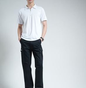 กางเกงคาร์โก้ผู้ชายกางเกงขาตรงลายทางมีกระเป๋าหลายช่องใส่สบายกางเกงผู้ชายซักได้ - Product Image 6