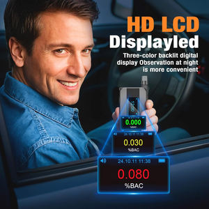 <span class=keywords><strong>Alcootest</strong></span> électrochimique supérieur 300mAh Rechargeable haute précision testeur d'alcool OLED testeur d'haleine avec alarme 3 couleurs - Product Image 6