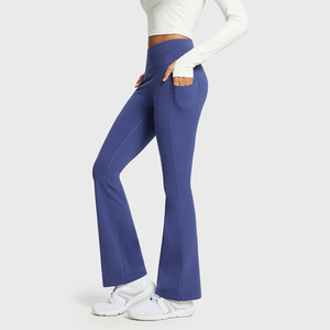 Pantalon évasé pour femme Pantalon large fluide avec tissu doux brossé et coupe confortable 2025 - Product Image 4