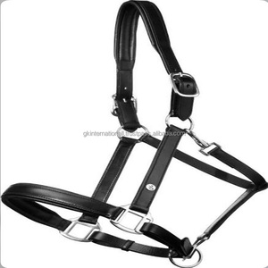 Cabestro de caballo de cuero acolchado ligero de último diseño con doble costura y hebilla y anillo de corona doble de níquel de latón libre de óxido - Product Image 4