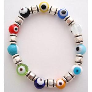 ลูกปัดแฟชั่นสีสันสดใสสำหรับสร้อยข้อมือแก้วตาปีศาจ - Product Image 1
