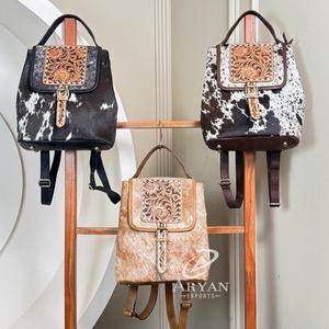 Sac à dos grande capacité pour femmes sacs à main de haute qualité en cuir de vachette usiné à la main Vintage sac à dos sacs d'école sacs à dos de voyage - Product Image 1