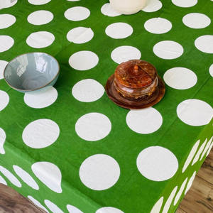 Mantel a Rayas, Amarillo y Blanco, Rectangular, Cubierta de Mesa de Algodón para Comedor - Product Image 5