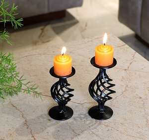 Bougeoir de mariage en métal et bougeoir en métal de pilier pour l'article décoratif à la maison de mariage romantique - Product Image 1