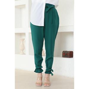 กางเกงลำลองผู้หญิงเอวสูงทรงขากว้างผ้าทอระบายอากาศดี แต่งลายทาง เหมาะสำหรับใส่ทำงานในฤดูใบไม้ร่วง - Product Image 2