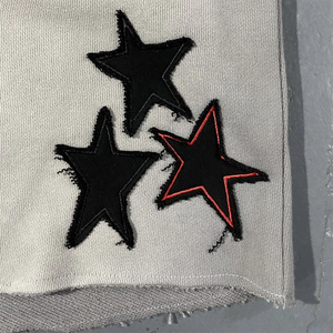 2025 Sun Fad détresse broder Shorts Patchwork jean survêtement Fitness exercice détresse patchs broder Shorts hommes - Product Image 3