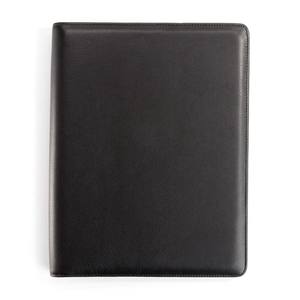 Genuine <b>Leather</b> Black Standard Padfolio <b>A4</b> with Pen Loop - Product Image 2