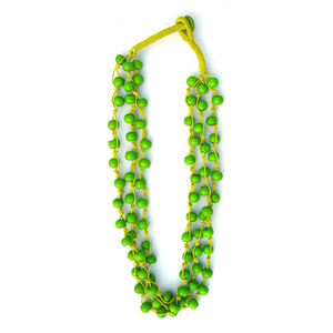 Collier en perles de bois fait main authentique indien, forme de cœur, élégant, traditionnel, moderne, bijoux de mariage, prix de gros - Product Image 1