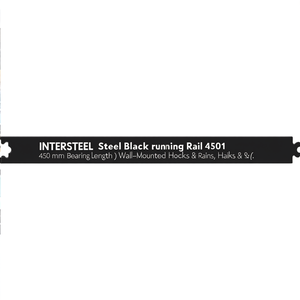 INTERSTEEL Steel <b>Black</b> Running Rail 4501 450 mm Bearing Length Wall-Mounted <b>Hooks</b> & Rails - Product Image 3
