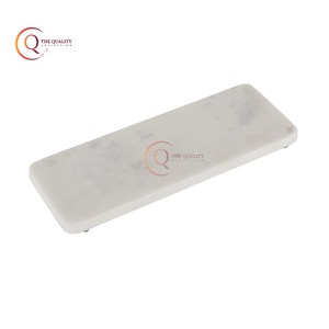 Recién llegado, bandeja para servir de mármol blanco Natural, diseño impresionante para servir comida, hogar, hoteles, platos de Venta caliente - Product Image 5