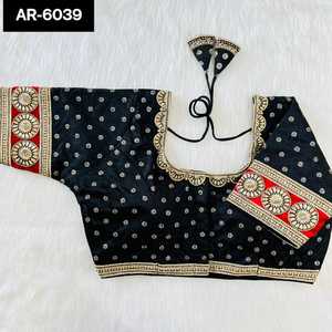 Chemisier à broderie lourde pour femmes ethniques indiennes Beautiful Latkans Ready-Made Bridal Work Pure Crobran Silk for Indian Pakistanais - Product Image 5