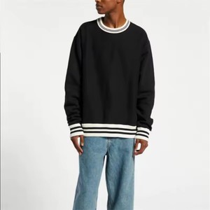 Pull en molleton 100 % coton de haute qualité pour homme, coupe classique, décontracté, à manches longues, avec logo imprimé, col rond, hiver - Product Image 5