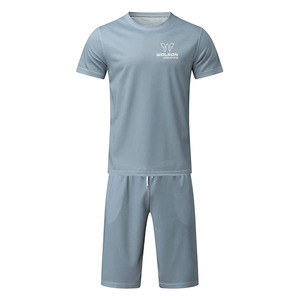 Conjunto De 2 Piezas De Pantalones Activos Unisex Camiseta Personalizable Y Pantalones Cortos Para Hombres Y Mujeres Conjunto De Pantalones Cortos - Product Image 2