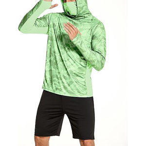 Vêtements de pêche personnalisés Séchage rapide Respirant Chemises de pêche à manches longues Conception personnalisée Masque de camouflage Sweat à capuche de pêche Respirant - Product Image 1