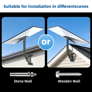 Support mural robuste Starlink Gen 3 V4 pour avant-toit, résistant aux intempéries, avec adaptateur de tuyau mural long - Product Image 6
