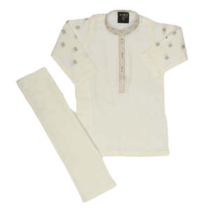 Boys Fancy Shalwar Kameez - Off White - Product Image 1