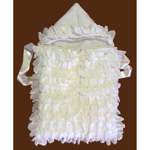 Saco de Dormir Tipo Sobre para Acampar al Aire Libre - Diseño Festoneado Blanco de Poliéster Cómodo - Product Image 1