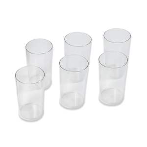 Vasos Irrompibles de Vidrio Transparente para Bebidas Frías, Juego de 2, 300 ml, Textura Esmerilada - Product Image 2