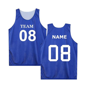 Maillot de basket-ball réversible personnalisé TopTie pour hommes (nom et numéro imprimés des deux côtés) Débardeur en mesh Maillot de scrimmage - Product Image 1