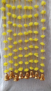 Guirnaldas de flores rosas de espuma con campana para Navidad boda telón de fondo evento templo Nikah Haldi Mehndi Sangeet decoración inauguración de la casa - Product Image 6