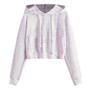 Top a prueba de viento hecho en fábrica para mujer sudaderas con capucha de algodón de la mejor calidad - Product Image 1