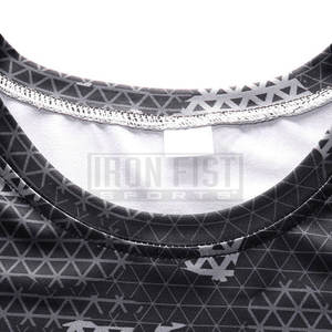 Chemise de compression à manches courtes pour homme Vêtements de sport imprimés pour l'entraînement et la musculation à séchage rapide - Product Image 4