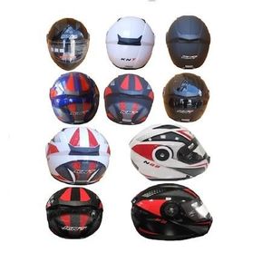 KNT Chin Open Visor HELMET สีดำ-แดง-เทาขนาด M - Product Image 1