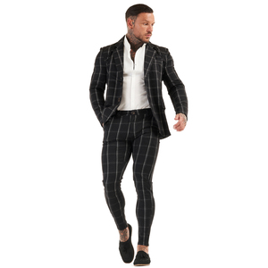 GINGTTO OEM Sports <strong>Blazer</strong> Jacket Business Formal <strong>Tweed</strong> Slim Fit <strong>Men's</strong> Wedding Suits for <strong>Men</strong> - Product Image 3