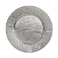 Plaque de présentation de l'emblème de la crête argentée avec une finition ronde en étain et un détail de la crête en bois de cerf pour les paysages de table rustiques