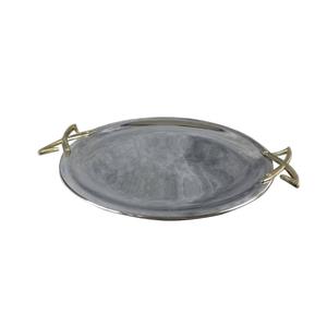 Plat de service alimentaire plateaux de service en métal pour fête de mariage décoration de table but de service Dessert plateau de service ustensiles de cuisine - Product Image 3