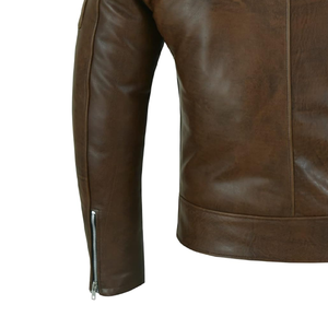 Veste de vélo en cuir pour homme Veste de vélo en cuir de motard Vestes de vélo en cuir véritable personnalisées pour homme Offre Spéciale - Product Image 3