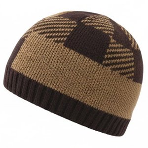 Hot Selling Custom Logo Dark Brown Camel Men's <b>Beanies</b> For Winter <b>Streetwear</b> <b>Beanie</b> Cap Mens Comfortable Knitted Style jacquard - Product Image 2