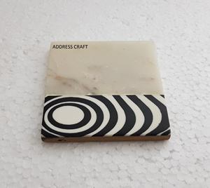 Posavasos de Color blanco con forma cuadrada de mármol y resina de estilo lujoso, Decoración de mesa y utensilios de cocina para fiesta de cumpleaños utilizados al mejor precio - Product Image 6