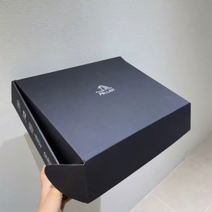 Boîtes rigides noires personnalisées en gros, boîtes en papier pliables utilisées pour l'expédition <span class=keywords><strong>et</strong></span> le courrier, avec logo, utilisées pour le commerce électronique - Product Image 2