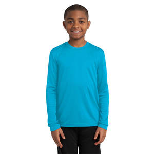 Capa base de poliéster 100% superior transpirable y ligero que absorbe la humedad para niños y niñas - Product Image 1