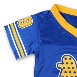 Camiseta de fútbol Sigma Gamma Rho Kids Royal Blue con logotipo bordado y escudo Ropa de hermandad juvenil de poliéster ligero - Product Image 4