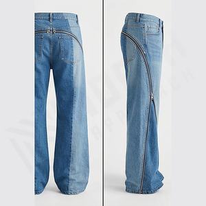 Jeans décontractés pour hommes, style ample, jambe droite, denim délavé, jambe large, toutes saisons, printemps, été, automne, hiver, couleur personnalisée - Product Image 2