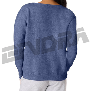 Sweat-shirt pour femme en denim bleu, tissu doux et respirant, coupe décontractée, style décontracté, port quotidien, confortable, tendance, choix pour toutes les saisons - Product Image 3
