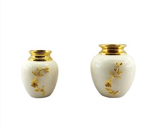 Nuevo diseño de aspecto de mármol Meena impreso hierro recto tamaño mediano jarrón blanco tradicional para la decoración del deshierbe del hogar - Product Image 4