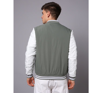 Fabricant OEM veste universitaire Letterman de baseball personnalisée de haute qualité pour hommes manches en cuir brodées en chenille toile imperméable - Product Image 2