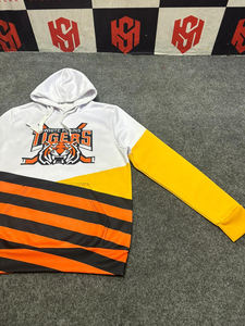 Breathable Eco-Friendly Windproof Polyester/Cotton Winter High Quality <b>Men</b> Sublimation Digital Printing Fleece Pullover <b>Hoodies</b> - Product Image 4