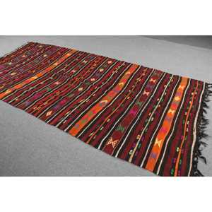 Tapis turc 4,9 x 9,8 pieds, grand tapis vintage, tapis oriental en laine rouge - Product Image 2