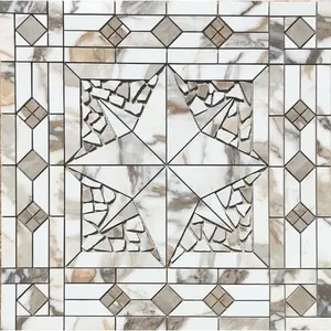 Happy Floors Crash Beige 36 \ "X 36 \" Azulejo Medallón Azulejo Accesorios Serie - Product Image 1