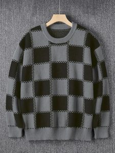 Suéteres de Hombre Última Moda 2025, Cuello Redondo Informal, Texturizado, Manga Larga, Bloques de Color, Estilo Vintage, Jersey de Punto, Prendas de Moda - Product Image 6