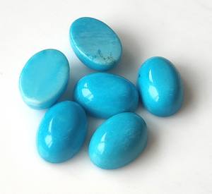 Khatushyam อัญมณีพลอยธรรมชาติสีฟ้าครามของรัฐอาริโซนา3x5mm-8x10mm รูปไข่ทรงหลังแบนหลวมอัญมณีทำสี - Product Image 3